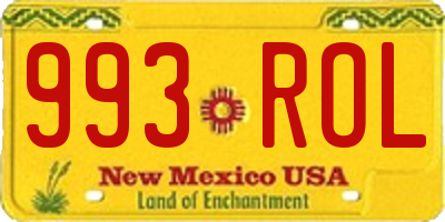 NM license plate 993ROL