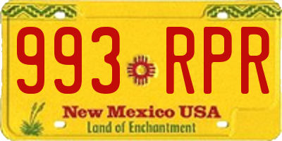 NM license plate 993RPR