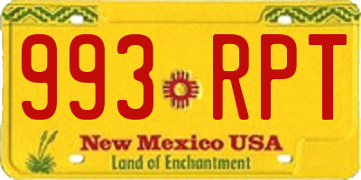 NM license plate 993RPT