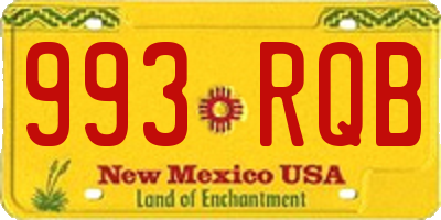 NM license plate 993RQB