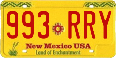 NM license plate 993RRY