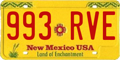 NM license plate 993RVE