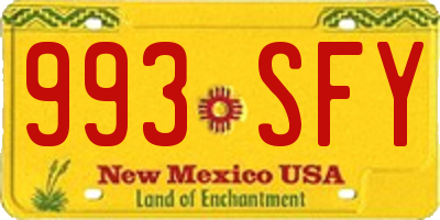 NM license plate 993SFY