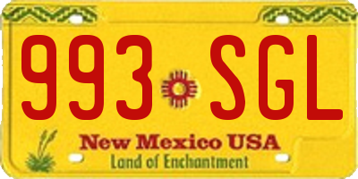 NM license plate 993SGL