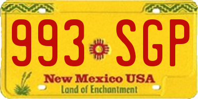 NM license plate 993SGP