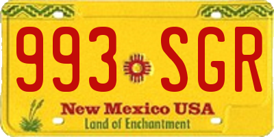 NM license plate 993SGR