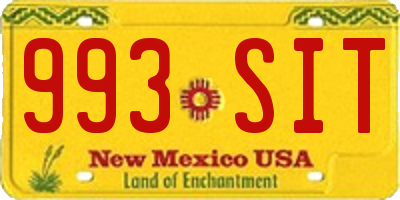 NM license plate 993SIT
