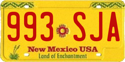 NM license plate 993SJA
