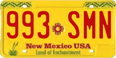 NM license plate 993SMN