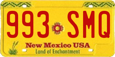 NM license plate 993SMQ