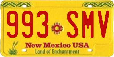 NM license plate 993SMV