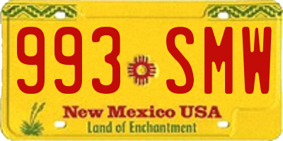 NM license plate 993SMW