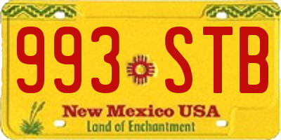 NM license plate 993STB