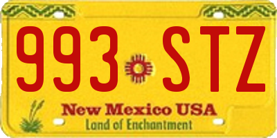 NM license plate 993STZ