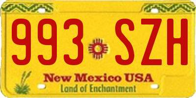 NM license plate 993SZH