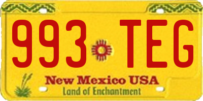 NM license plate 993TEG