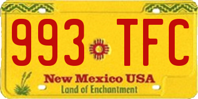 NM license plate 993TFC