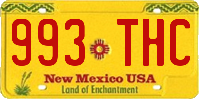 NM license plate 993THC