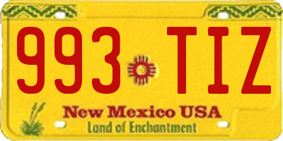 NM license plate 993TIZ