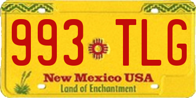 NM license plate 993TLG