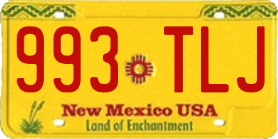 NM license plate 993TLJ