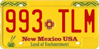 NM license plate 993TLM