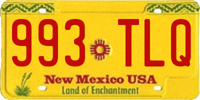 NM license plate 993TLQ