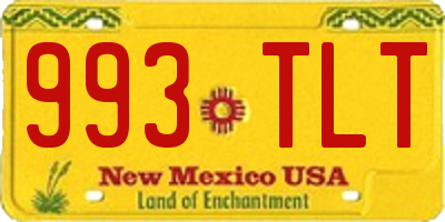 NM license plate 993TLT