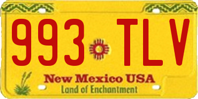 NM license plate 993TLV