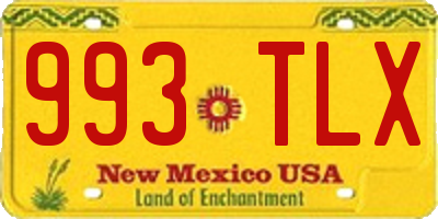 NM license plate 993TLX