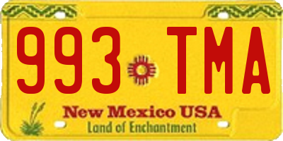 NM license plate 993TMA