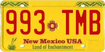 NM license plate 993TMB