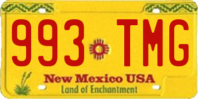 NM license plate 993TMG