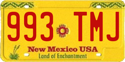 NM license plate 993TMJ