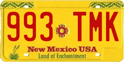 NM license plate 993TMK
