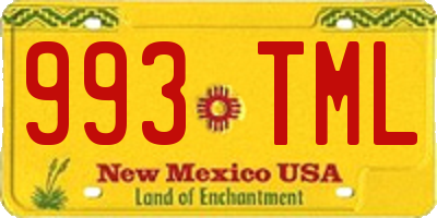 NM license plate 993TML