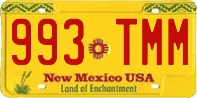 NM license plate 993TMM