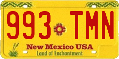 NM license plate 993TMN
