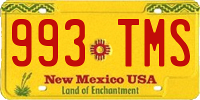 NM license plate 993TMS