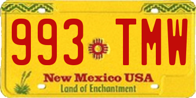 NM license plate 993TMW
