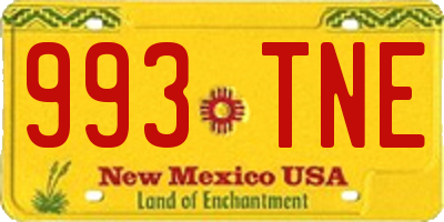 NM license plate 993TNE