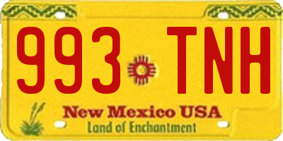NM license plate 993TNH