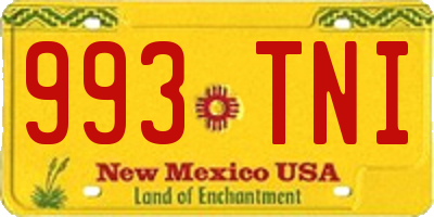NM license plate 993TNI