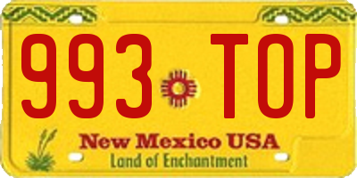 NM license plate 993TOP