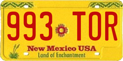 NM license plate 993TOR