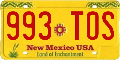 NM license plate 993TOS