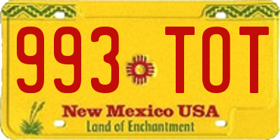NM license plate 993TOT