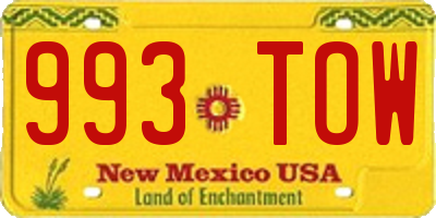 NM license plate 993TOW
