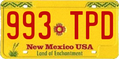 NM license plate 993TPD