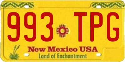NM license plate 993TPG